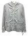 Doriani Size 46 White & Beige Polyamide Blend Perforated Zip Front Hooded Jacket White & Beige / 46