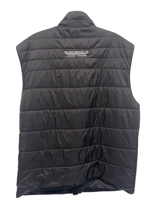 Bugatchi Size XXL Black Synthetic Solid Quilted Vest Men's Jacket Black / XXL