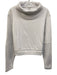 Alo Size M White Polyester Blend Mesh Detail Turtleneck Cropped Sweater White / M