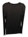 Majestic Filatures Size 2 Black Viscose Blend Shimmer Long Sleeve T Shirt Top Black / 2