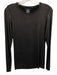 Majestic Filatures Size 2 Black Viscose Blend Shimmer Long Sleeve T Shirt Top Black / 2