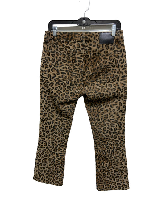 R13 Size 28 Brown & Black Cotton Blend Corduroy Cheetah High Rise Pants Brown & Black / 28