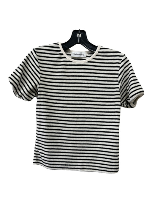 The Frankie Shop Size S Black & White Cotton Blend Short Sleeve Striped Top Black & White / S