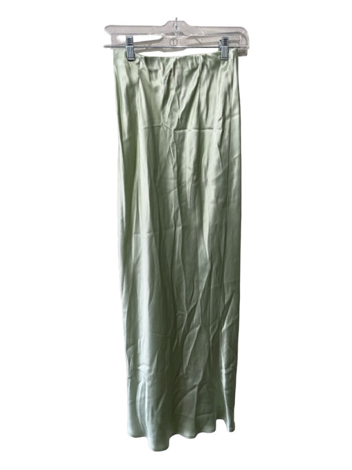 Rezek Size S Mint Green Rayon Blend Elastic Waist Maxi Skirt Mint Green / S