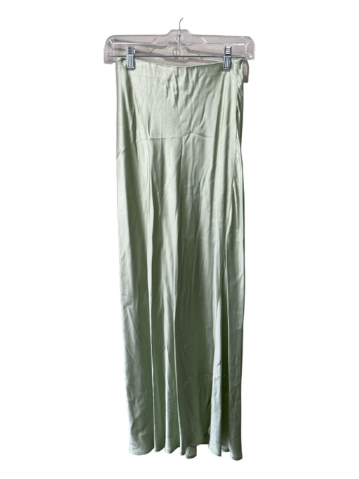 Rezek Size S Mint Green Rayon Blend Elastic Waist Maxi Skirt Mint Green / S