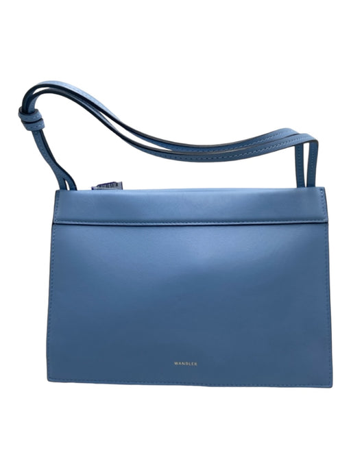 Wandler Cornflower Blue Leather Shoulder Bag Structured Rectangle Bag Cornflower Blue / Small