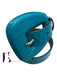 Veronica Beard Bright Blue Leather Croc Embossed Oversized Buckle Belts Bright Blue / S