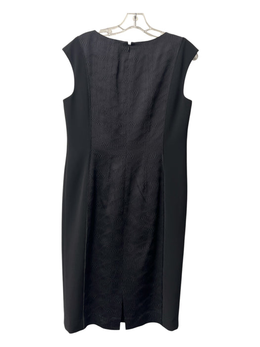Lafayette 148 Size 8 Black Polyester Sleeveless Back Zip Wide Neck Dress Black / 8