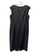Lafayette 148 Size 8 Black Polyester Sleeveless Back Zip Wide Neck Dress Black / 8