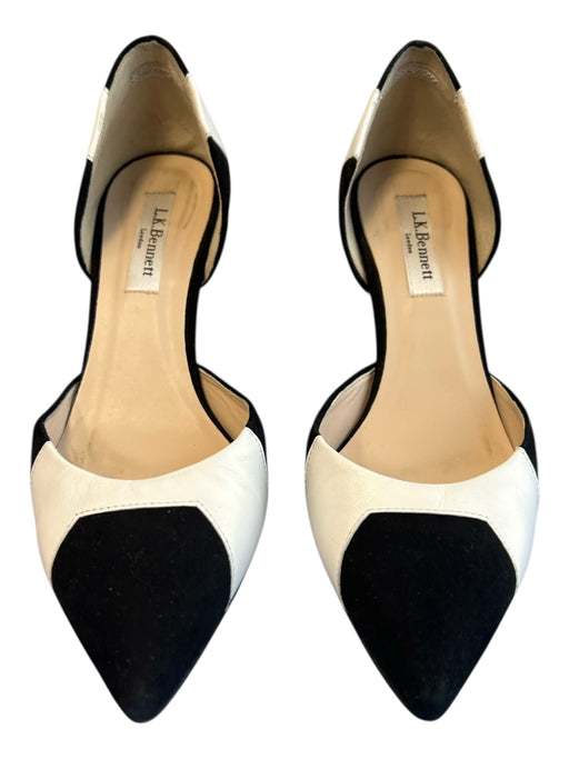LK Bennett Shoe Size 39 Black & White Leather Suede Detail color block Shoes Black & White / 39
