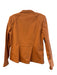 Lafayette 148 Size 8 Orange Cotton Blend Lapel Shoulder Pads Snap Button Jacket Orange / 8