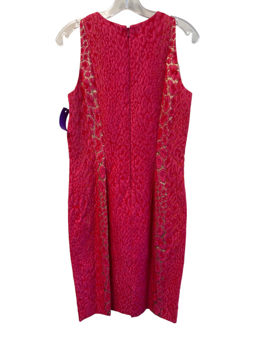 Carmen Marc Valvo Size 8 Pink Polyester Blend Round Neck Sleeveless Dress Pink / 8