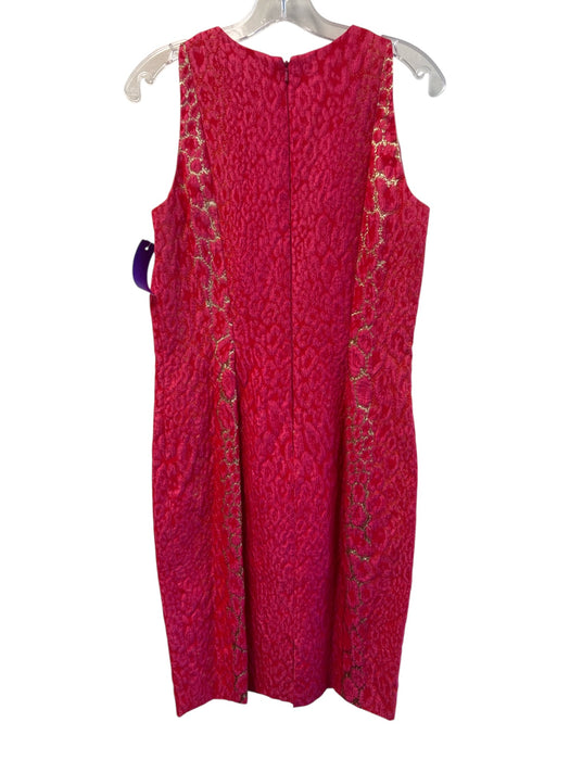 Carmen Marc Valvo Size 8 Pink Polyester Blend Round Neck Sleeveless Dress Pink / 8