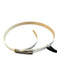 Elie Tahari White PU Leather Silver Hardware Thin Belts White / 10