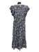 Veronica Beard Size S Blue, Beige & Brown Viscose Blend Button Front Dress Blue, Beige & Brown / S