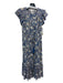 Veronica Beard Size S Blue, Beige & Brown Viscose Blend Button Front Dress Blue, Beige & Brown / S