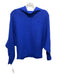 Anthropologie Size S Indigo Blue Viscose Mock Neck Ribbed Long Sleeve Sweater Indigo Blue / S