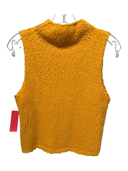 Sablyn Size Small Marigold Yellow Cotton Blend Sleeveless Mock Neck Top Marigold Yellow / Small