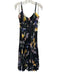 ML Monique Lhuillier Size 4 Black & Multi Polyester Abstract Floral Dress Black & Multi / 4