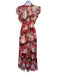 Zimmermann Size 0 Pink, Green, Cream Silk Long Sheer Sleeves Floral Dress Pink, Green, Cream / 0