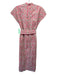Ann Mashburn Size Medium Pink, Orange, Purple Linen & Cotton Cap Sleeve Dress Pink, Orange, Purple / Medium