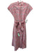 Ann Mashburn Size Medium Pink, Orange, Purple Linen & Cotton Cap Sleeve Dress Pink, Orange, Purple / Medium