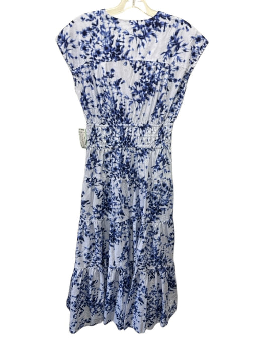 Derek Lam 10 Crosby Size 4 Blue & Navy Cotton Sleeveless Abstract Print Dress Blue & Navy / 4