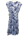 Derek Lam 10 Crosby Size 4 Blue & Navy Cotton Sleeveless Abstract Print Dress Blue & Navy / 4