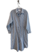 A Piece Apart Size XS/S Blue & White Cotton Stripped Detail Long Sleeve Dress Blue & White / XS/S