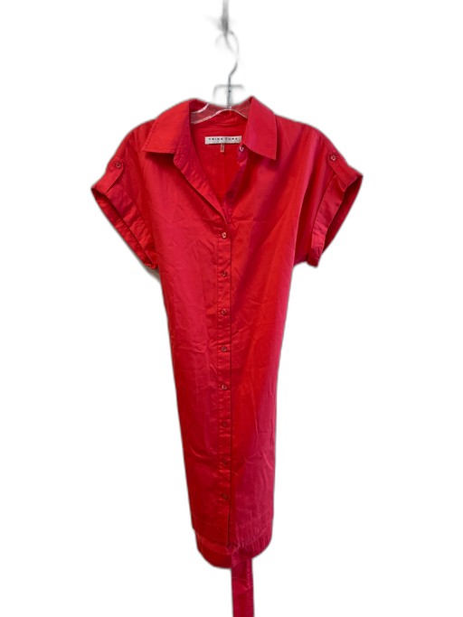 Trina Turk Size XS coral No Fabric Tag Short Sleeve Button Down Mini Dress coral / XS