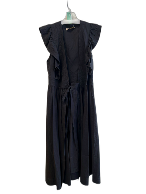 Vanessa Bruno Size 38 Black Lyocell & Cotton Deep V Neck Sleeveless Maxi Dress Black / 38
