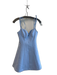 Zara Size XS Pale Blue Polyester Spaghetti Strap Sweetheart Neckline Mini Dress Pale Blue / XS