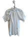 Monica Nera Size S White Cotton Short Sleeve High Neck Ruffle collar Top White / S