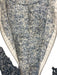 Lela Rose Size Est XS Navy Blue & White Short Sleeve Jacquard Print Back Zip Top Navy Blue & White / Est XS