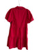 Brochu Walker Size XS Red Polyester & Cotton Short Puff Sleeve Button Down Dress Red / XS
