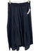 Frame Size S Navy Blue Cotton Elastic Waistband Seersucker Tiered Midi Skirt Navy Blue / S