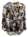 L'agence Size S Dusty Purple & Multi Silk Floral Long Sleeve Button Up Shirt Top Dusty Purple & Multi / S