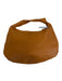Melie Bianco Tan Brown PU Leather Woven Knot Detail Zip Close Shoulder Bag Tan Brown