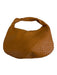 Melie Bianco Tan Brown PU Leather Woven Knot Detail Zip Close Shoulder Bag Tan Brown