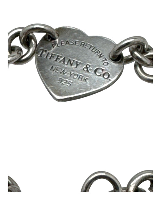 Tiffany & Co Silver 925 Round Links Heart Lobster Clasp Sash Inc Bracelet Silver