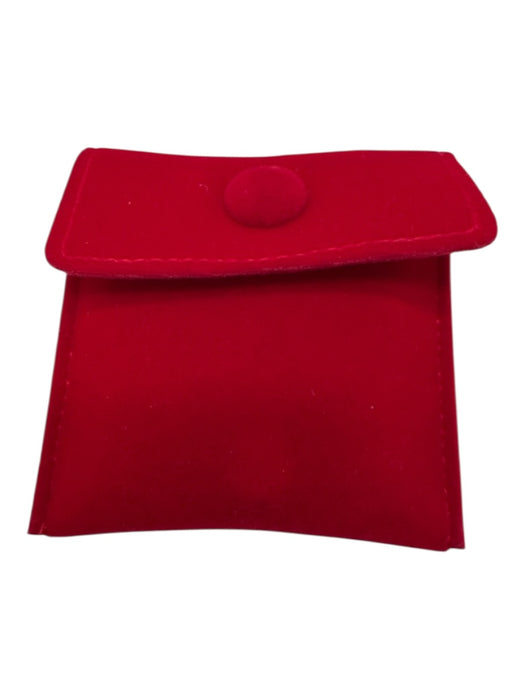 Baccarat Red & Gold Glass 925 Heart Twist Chain Pendant Necklace Red & Gold