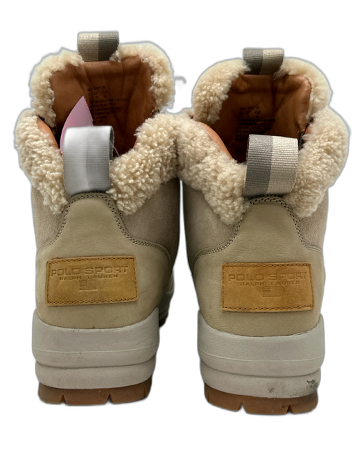 Polo Sport Shoe Size 12 Beige suede & leather Solid Lined Sneaker Men's Shoes Beige / 12