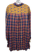 We The Free Size M Blue, Orange & Multi Viscose Blend Long Sleeve Bra Top Set Blue, Orange & Multi / M