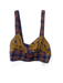 We The Free Size M Blue, Orange & Multi Viscose Blend Long Sleeve Bra Top Set Blue, Orange & Multi / M