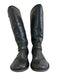Ugg Shoe Size 9 Black & Brown Leather Sheepskin Rubber Sole Buckle Detail Boots Black & Brown / 9