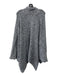 Free People Size Small Blue & Gray Polyester & Acrylic Open Front Cardigan Blue & Gray / Small