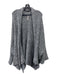 Free People Size Small Blue & Gray Polyester & Acrylic Open Front Cardigan Blue & Gray / Small