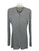 SKIMS Size L Gray Modal Blend Half Button Short Ribbed Long Sleeve Romper Gray / L