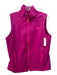 The North Face Size L Magenta Pink Polyester Drawstring Solid Zip Up Vest Magenta Pink / L