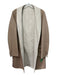 Banana Republic Size M Beige & Brown Wool Blend Collar Midi Open Front Coat Beige & Brown / M